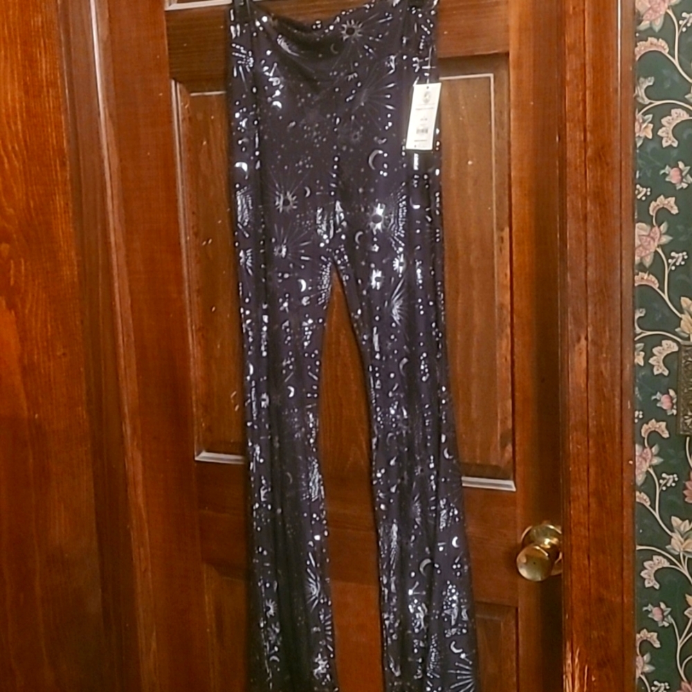 No Boundaries Black and White Flare Pants